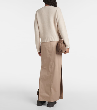 Brunello Cucinelli Cashmere And Silk Sweater In Brown