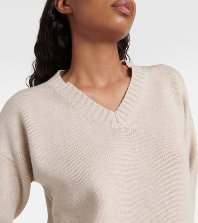 Brunello Cucinelli Cashmere And Silk Sweater In Brown