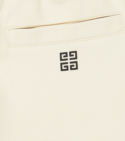 Shop Givenchy Logo Cotton-blend Jersey Shorts In White