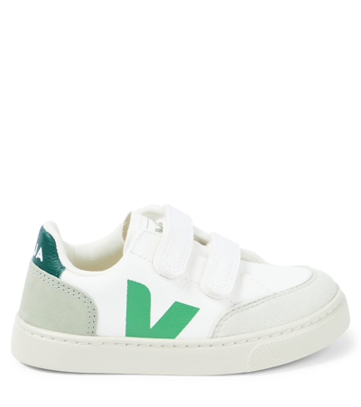 Shop Veja V-12 Leather Sneakers In Multicoloured