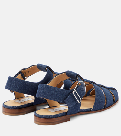 Shop Gabriela Hearst Lynn Denim Sandals In Blue