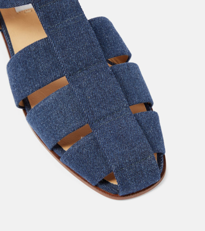 Gabriela Hearst Lynn Denim Fisherman Sandals In Blue