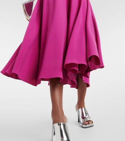 Shop Roksanda Bow-detail Midi Dress In Pink