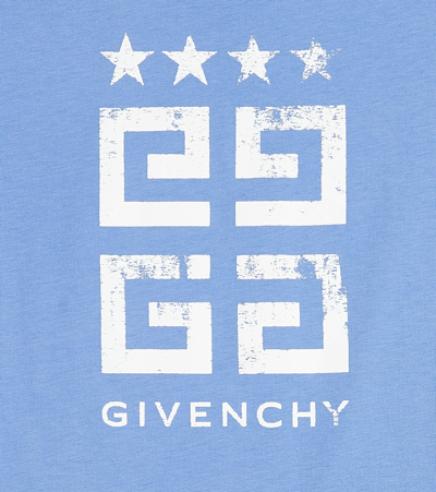 Shop Givenchy 4g Cotton Jersey T-shirt In Blue