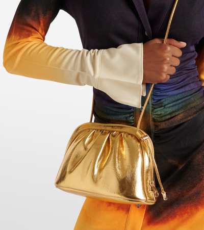 Shop Apc Bourse Ninon Small Faux Leather Crossbody Bag In Gold