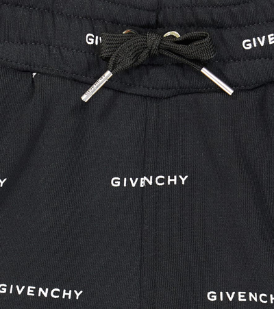 Givenchy Logo Cotton-blend Jersey Shorts In Black