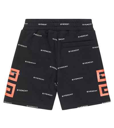 Shop Givenchy Logo Cotton-blend Jersey Shorts In Black