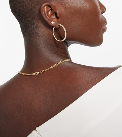 Robinson Pelham North Star Small 14kt Gold Single Earring With Diamonds In Gold