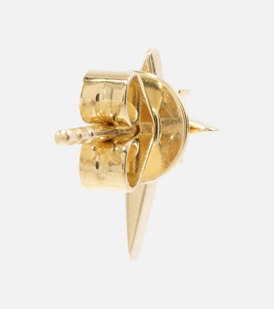 Robinson Pelham North Star Small 14kt Gold Single Earring With Diamonds In Gold