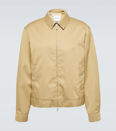 Shop Burberry Technical Blouson Jacket In Beige