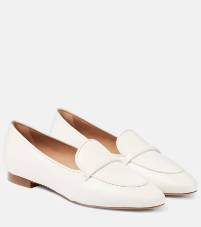 Shop Malone Souliers Bruni Leather Loafers In White