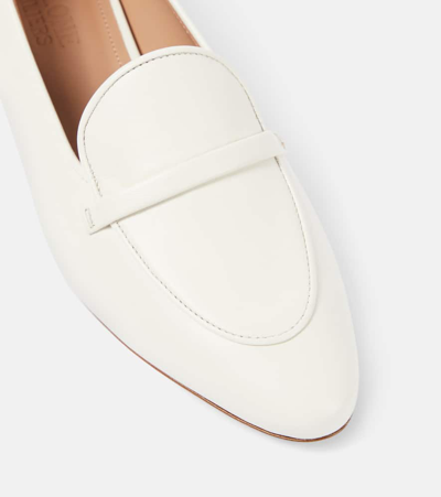 Shop Malone Souliers Bruni Leather Loafers In White