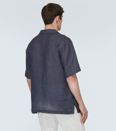 Lardini Linen Shirt In Blue