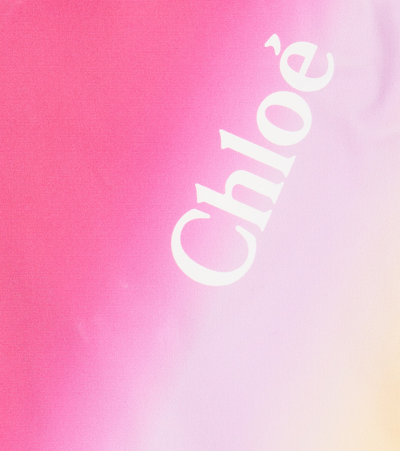 Chloé Multicolor One-piece Swimsuit For Girl In Pink