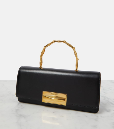 Jimmy Choo Tote Diamond Chain Small Aus Leder In Schwarz