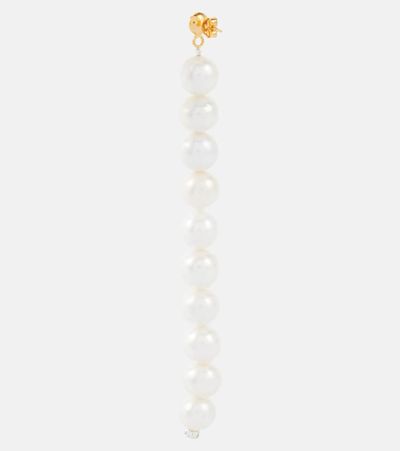 Shop Magda Butrym Pearl Drop Earrings In White