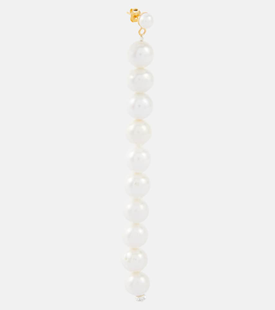 Shop Magda Butrym Pearl Drop Earrings In White