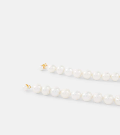 Shop Magda Butrym Pearl Drop Earrings In White