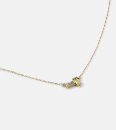 Aliita Halskette Tu Y Yo Aus 9kt Gelbgold Mit Peridot Und Aquamarin In Multicolor