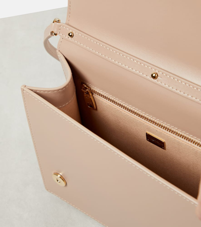 Dolce & Gabbana Women Dg Logo Leather Crossbody Bag In Pink