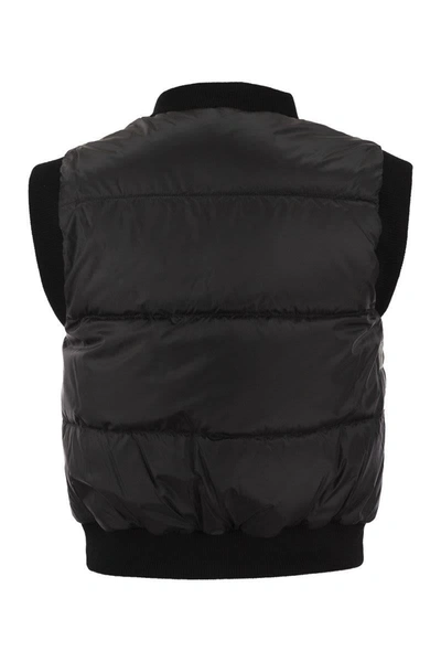 Shop 's Max Mara Asoft - Drip-proof Technical Canvas Waistcoat In Black