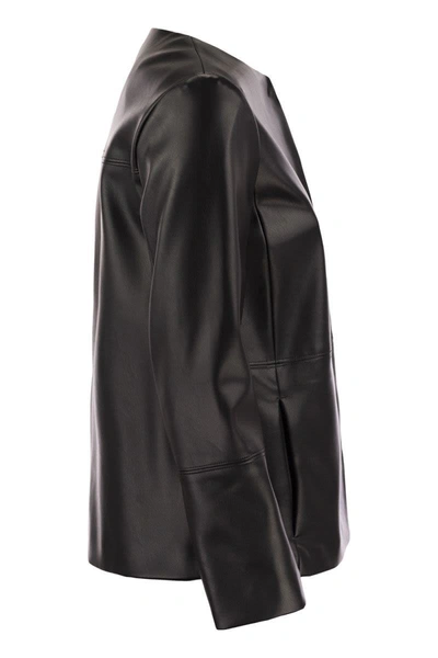 Shop 's Max Mara Festoso - Coated Fabric Jacket In Black