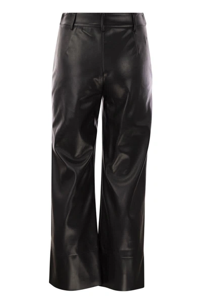 Shop 's Max Mara Soprano - Slim Trousers In Coated Fabric In Black