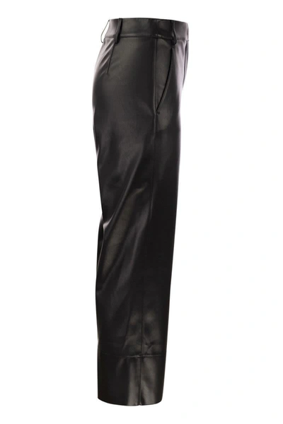 Shop 's Max Mara Soprano - Slim Trousers In Coated Fabric In Black