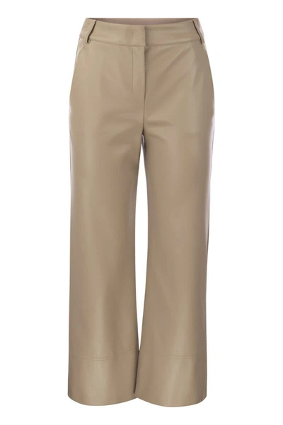 Shop 's Max Mara Soprano - Slim Trousers In Coated Fabric In Beige