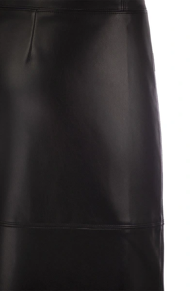 Shop 's Max Mara Rimini - Coated Fabric Skirt In Black