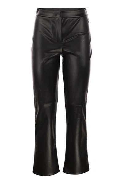 Shop 's Max Mara Sublime - Coated Fabric Trousers In Black