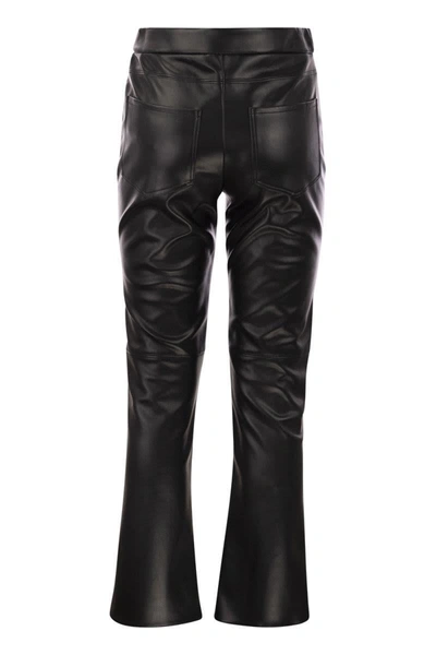 Shop 's Max Mara Sublime - Coated Fabric Trousers In Black