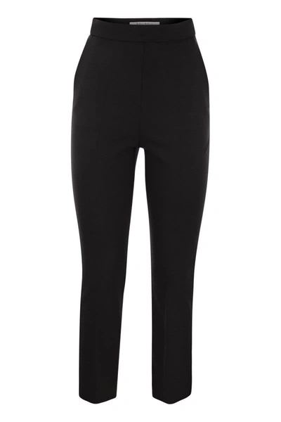 Shop Max Mara Nepeta - Ankle-length Trousers In Wool Crepe In Black