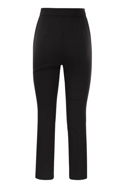 Shop Max Mara Nepeta - Ankle-length Trousers In Wool Crepe In Black