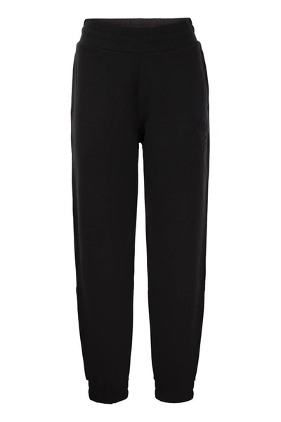 Moncler Embossed-logo Track Pants In Black