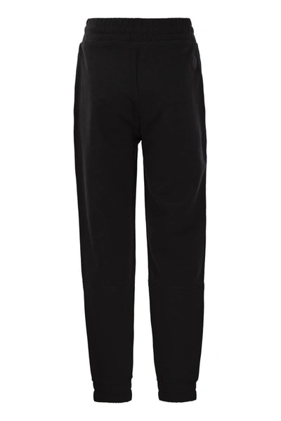 Shop Moncler Logo-embossed Sports Trousers In Black