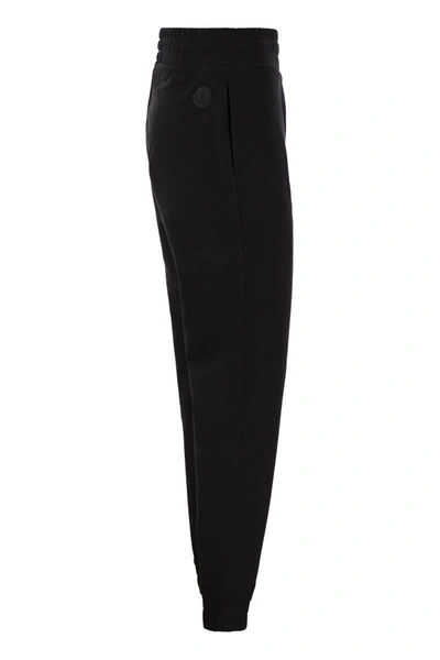 Moncler Embossed-logo Track Pants In Black