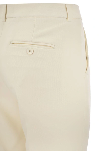 Shop Weekend Max Mara Rana - Viscose Canvas Trousers In White