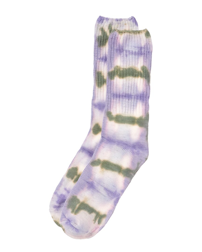Shop Alex Mill The Hand-dyed Project Socks In Purple