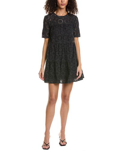 Shop Staud Hyacinth Mini Dress In Black