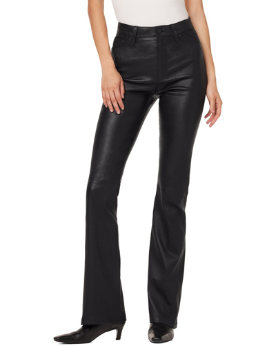 Shop Hudson Jeans Faye Black Leather Ultra High-rise Bootcut Jean