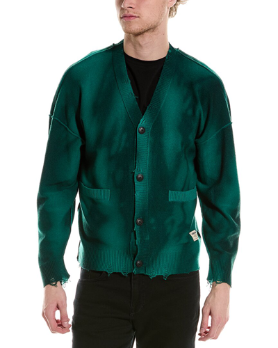 Shop Hudson Wool & Cashmere-blend Cardigan In Green