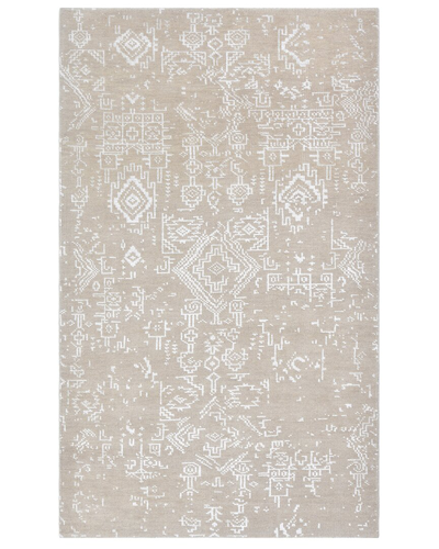 Shop Solo Rugs Transitional Hand-knotted Wool Rug In Sand