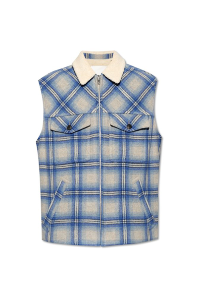 Shop Isabel Marant Kiraneo Checked Vest In Multi