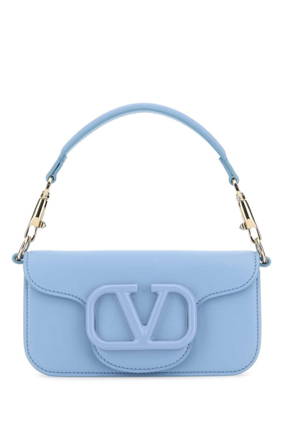 Shop Valentino Locò Foldover Top Shoulder Bag In Blue