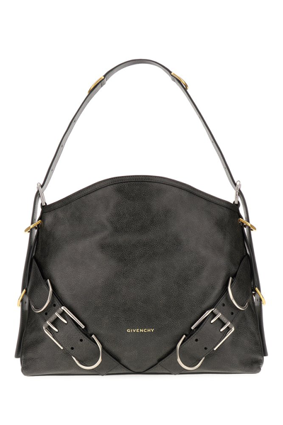 Shop Givenchy Medium Voyou Shoulder Bag In Black