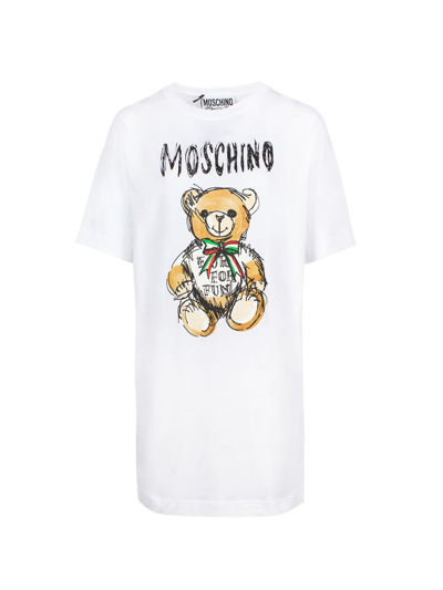 Shop Moschino Logo Printed T In White