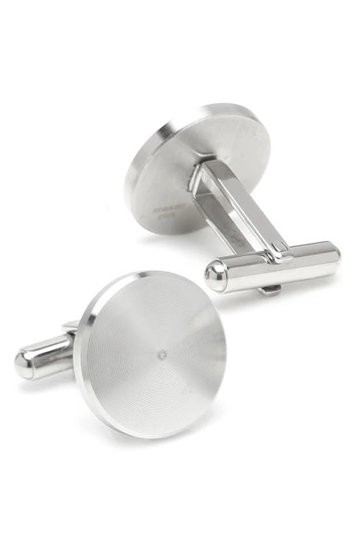 Shop Cufflinks, Inc Radial Stainless Steel Cuff Links In Silver