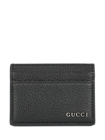 Shop Gucci Logo Card Case In Black