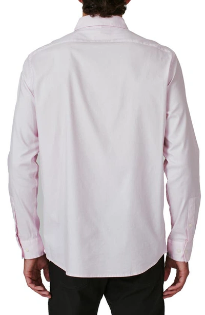 Shop 7 Diamonds Venetia Solid Button-up Shirt In Cool Pink
